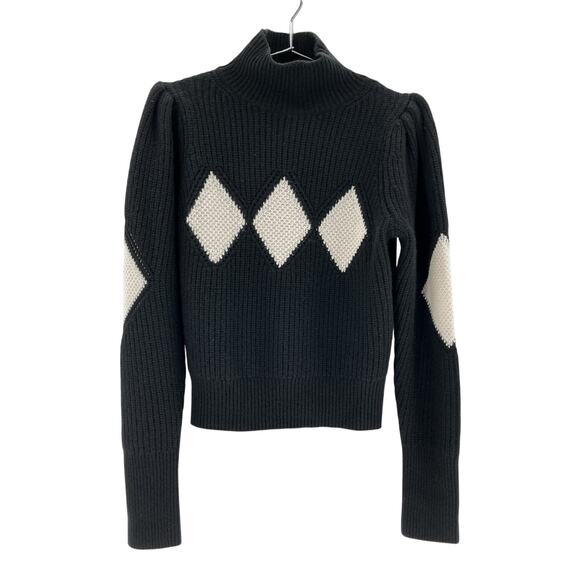 Reformation 'Diamond' Black Cashmere Turtleneck Size S - Picture 2 of 4